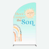 Aperturee Aperturee Rainbow Here Comes The Sun Baby Shower Half Moon Arch Backdrop